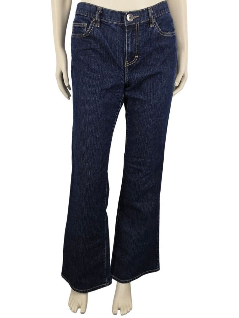 Women's Calvin Klein Dark Wash Jeans Size 8 Stretch Flare Denim Pants